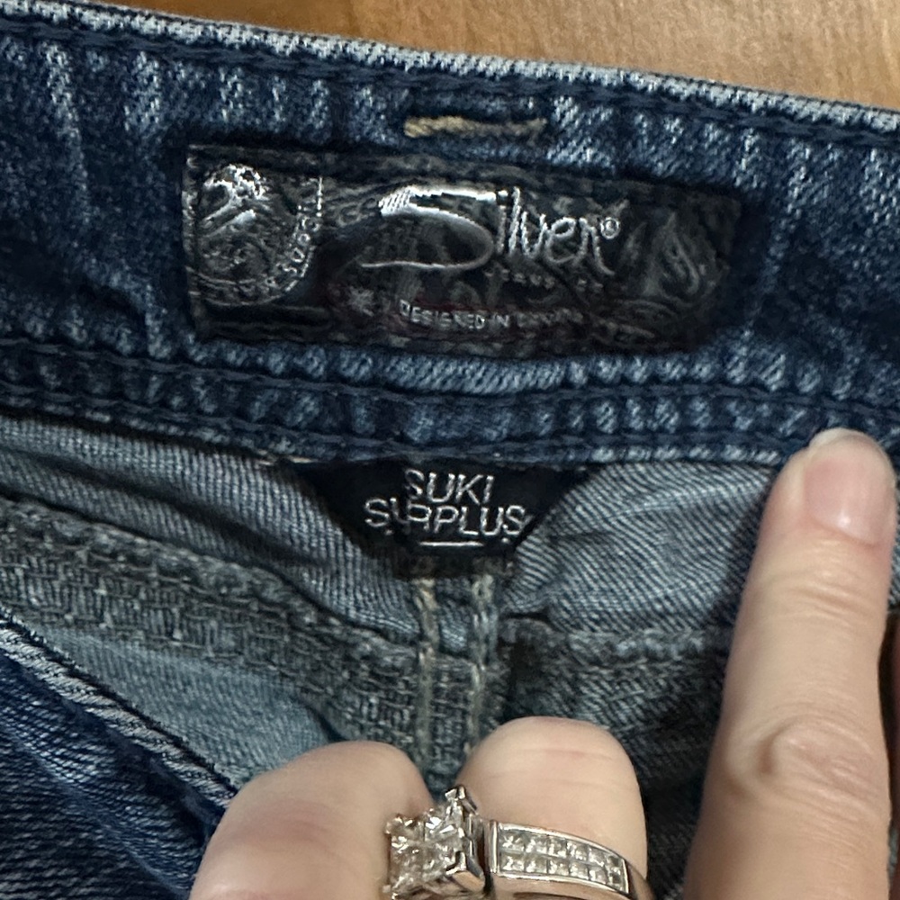 Silver Suki Surplus Jeans Dark Blue Flare - Picture 3 of 7